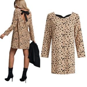 DONATED ❌Cheetah Shift Dress with Bow Tie Back Size small